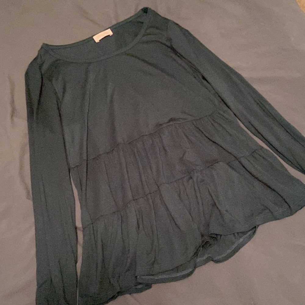 Brand new long sleeve ruffle blouse